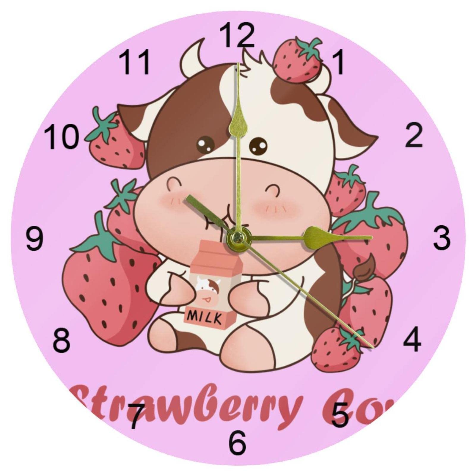 Horloge murale vache originale 25 cm, une idee cadeau ideale pour deco de creche ou maison