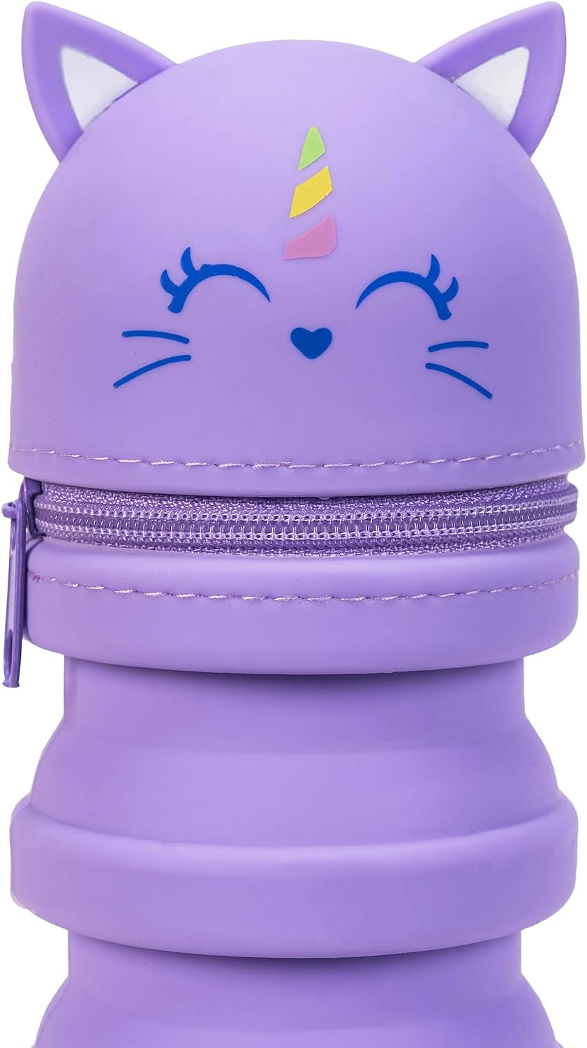 Retractable Pencil Case - Unicorn Zipper Pouch image 3