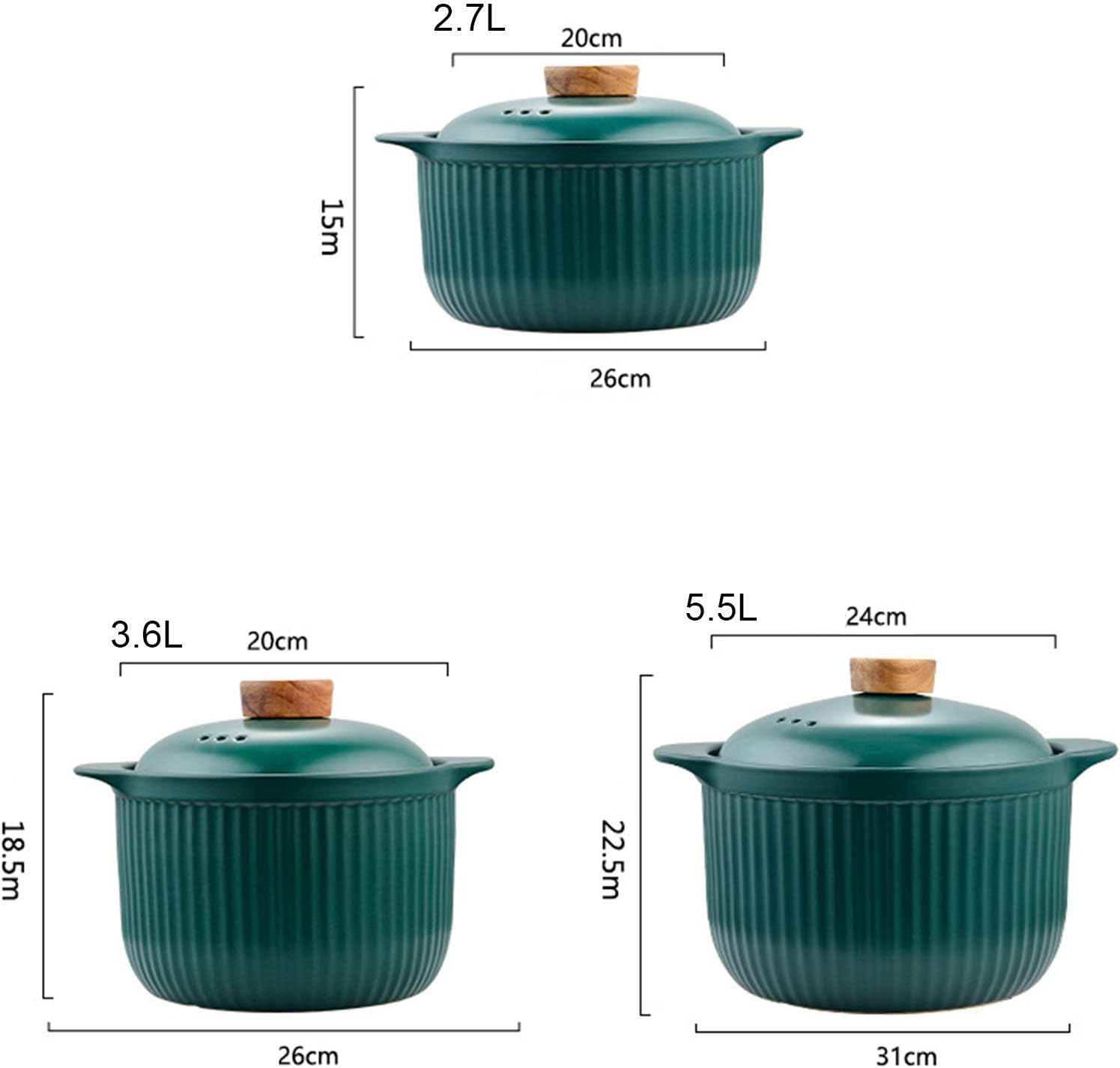 Soup pot slow cooker soup pot high temperature resistant multifunctional casserole household soup pot with lid 2 colors optional(Orange,3.6L)