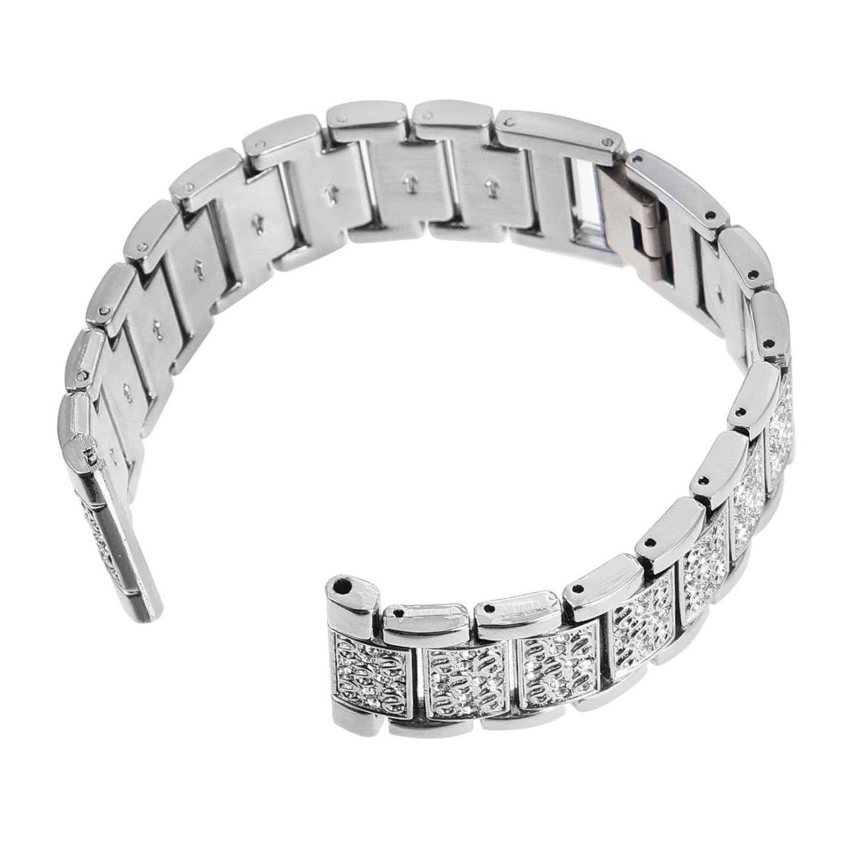 Correa de reloj de diamantes con eslabones ajustables Uonlytech pulsera mujer antialergica 8