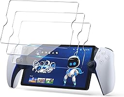 IBETEK 3 Protector de Pantalla Vidrio Templado para Sony PS5 PlayStation Portal, Dureza 9H, Resistente a Arañazos y Huellas Dactilares