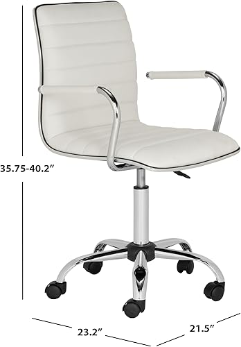 Miniatura 3 de Safavieh Home Collection Jonika Silla de escritorio blanca Blanco,Negro,Azul,Naranja