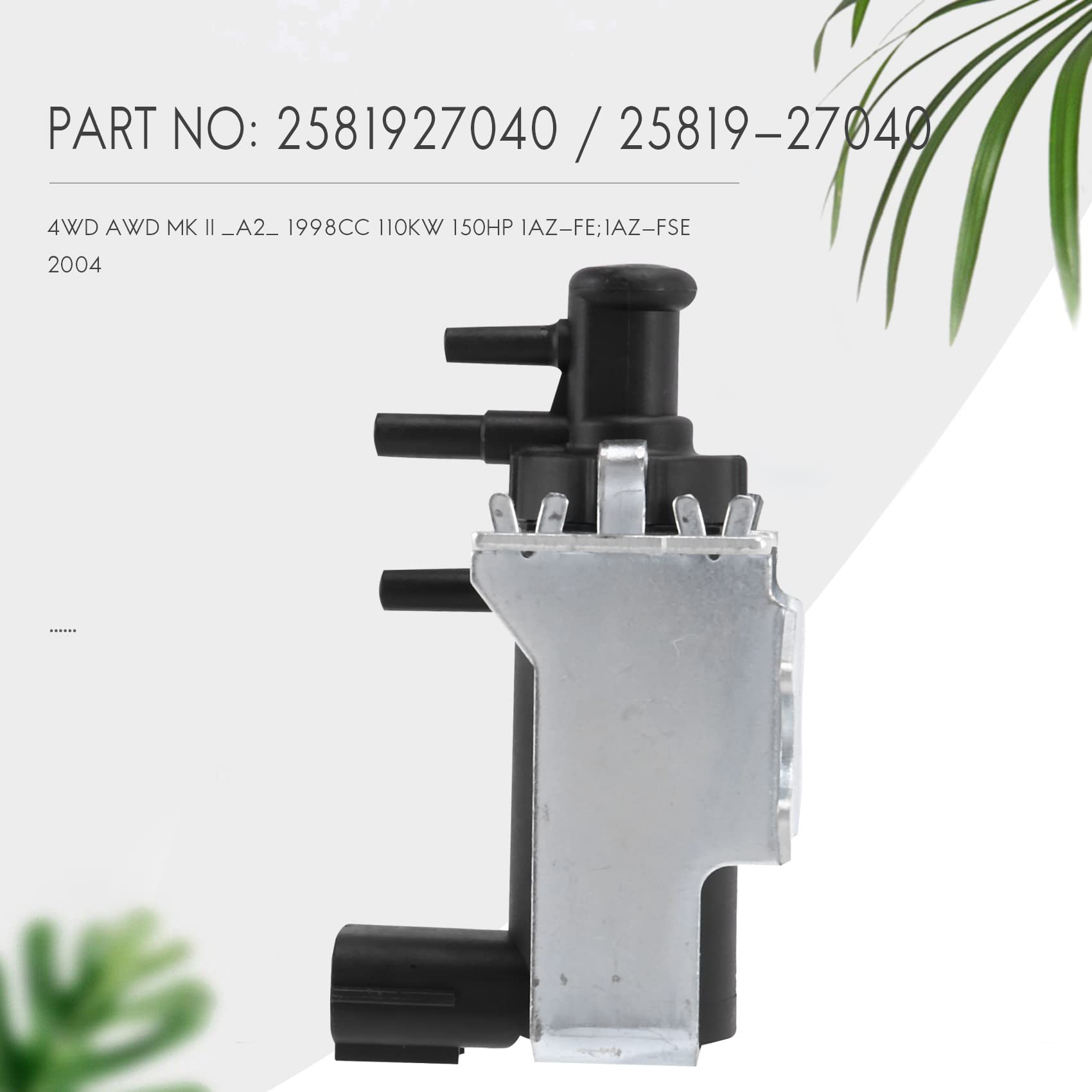 Piezas de Auto Turbo Sensor de Presión Magnético Válvula de Vacío 25819-27040 2581927040 para -4 1CDFTV (01-05)
