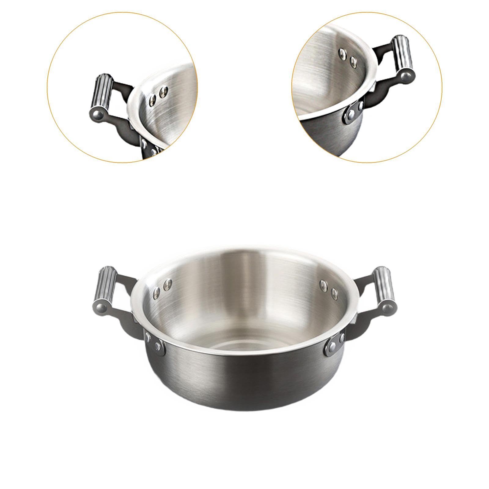 Qianly Multifunktionaler Edelstahl Kochtopf für Instant Nudeln, 22 cm