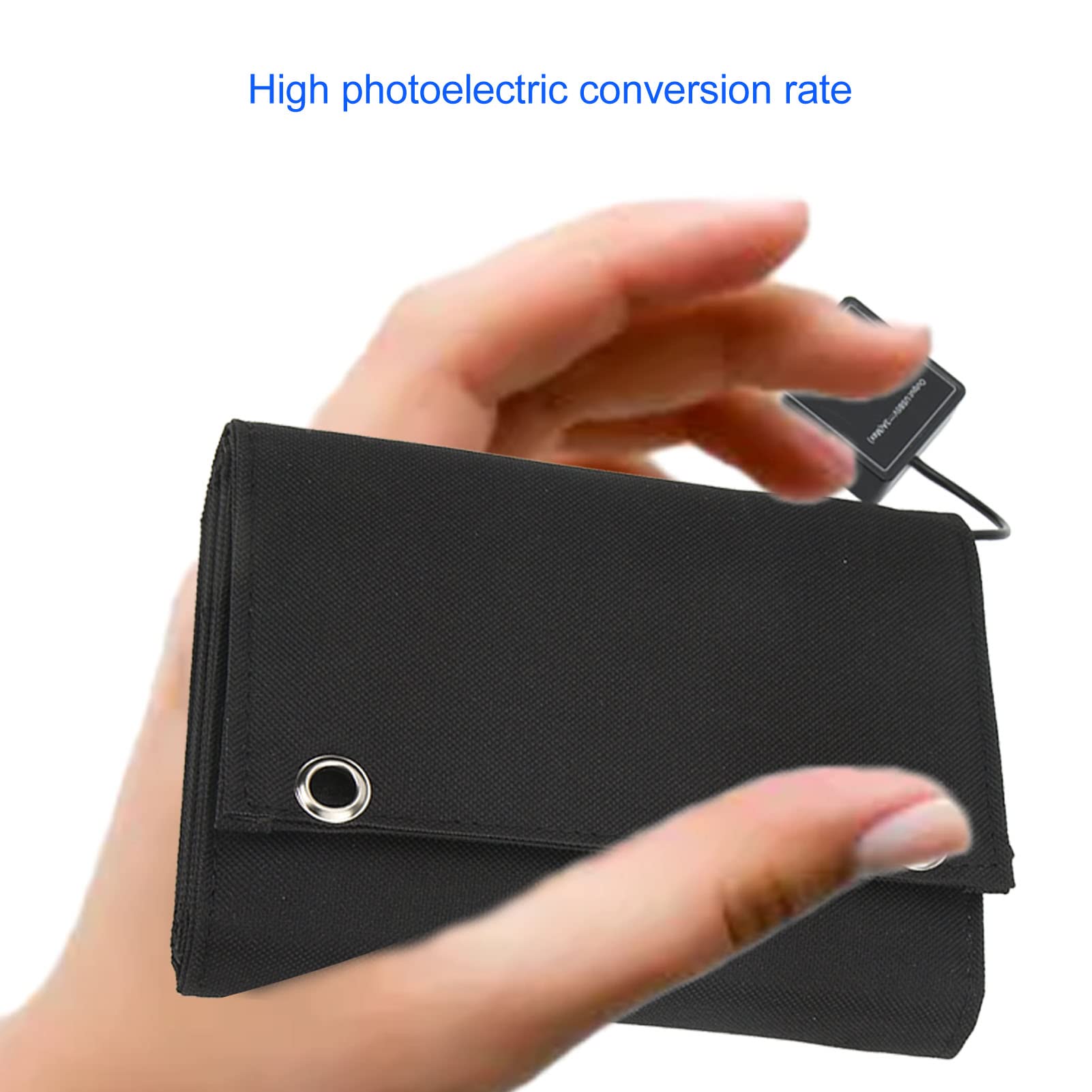 Portable Solar Panel Charger 25W, 5V 2.5A Foldable Solar Phone Charger Kit, 8 Fold Solar Panels with 1 to 3 USB Charging Cable and Climbing Buckle for Outdoor for Tablets and Hiking,Solar Charger