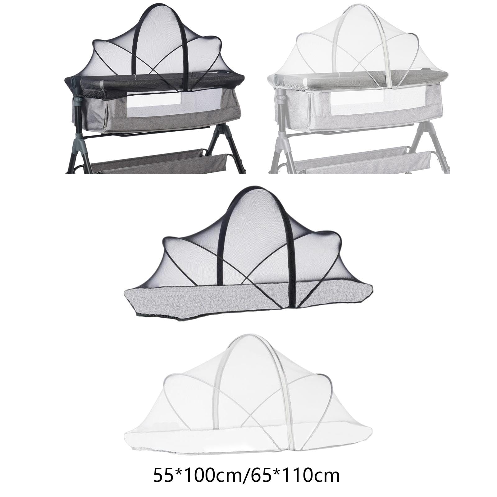 Enakshi® Baby Crib Net Removeable Protective Canopy Folding for Home Nursery Room Crib Black S|Home & Garden | Bedding | Canopies & Netting - Image 7 thumbnail