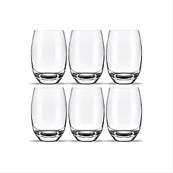 Jogo 6 Copos de Vidro Luxo 465ml - Elegância e Resistência para Todas as Bebidas e Ocasiões Vidro Grosso Premium Perfeito para Mesa Posta e Presente Inesquecível