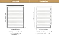 Vista 5 de Allbright Persianas de Ventana Cebra Blanca 29" An X 72" Al, Cortinas Enrollables Transparentes de Doble Capa, Persianas Oscurecedoras para Puertas