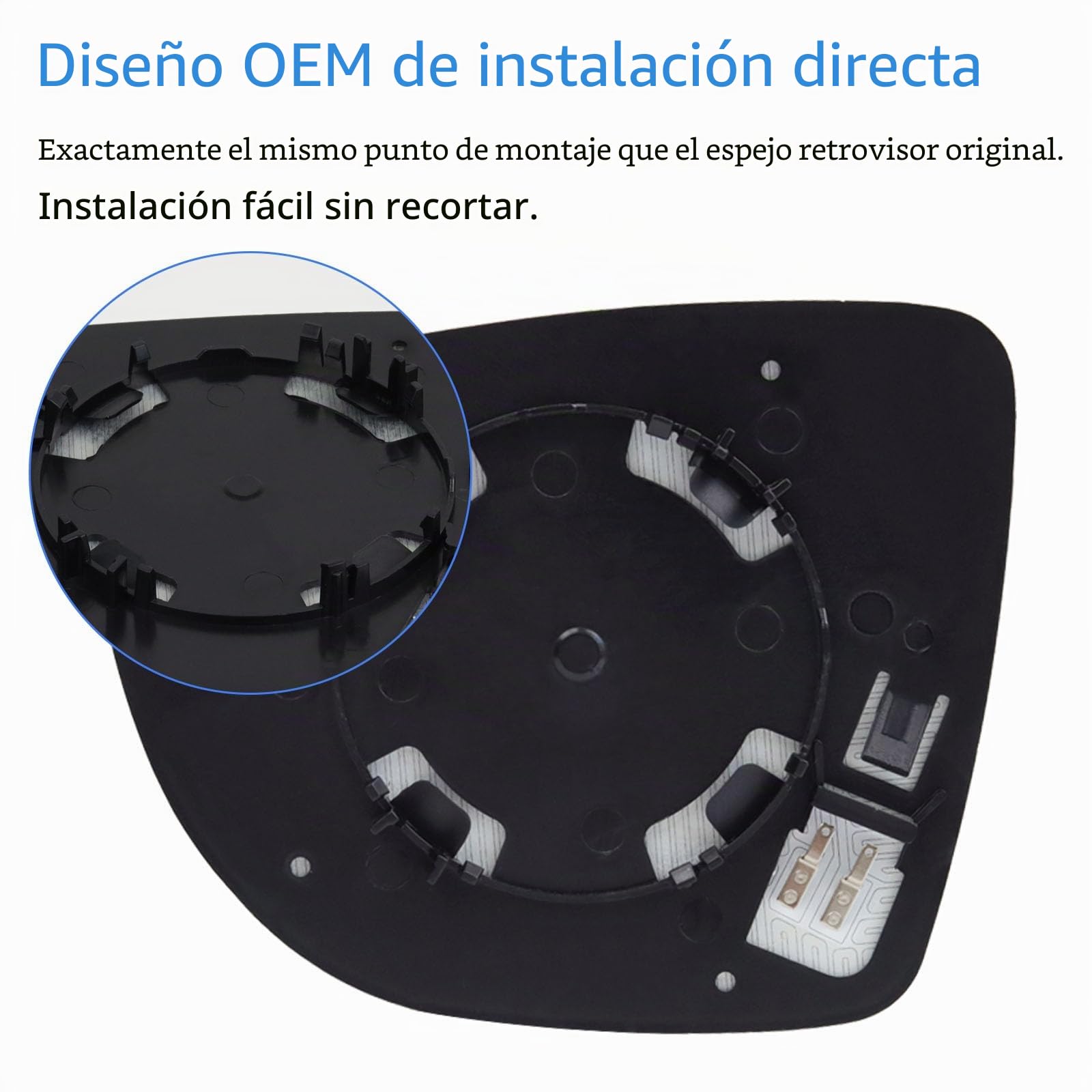 Mingke Cristal Espejo Retrovisor Derecho para Renault Clio 4 Captur Zoe 2012-2019 Nissan Micra 2016-2023 Retrovisor Exterior Calefactable Ajustable