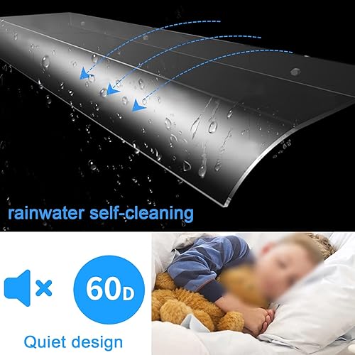 Miniatura 4 de Toldo transparente para ventana, cubierta de policarbonato de 0.138 in, toldo de entrada, toldo arqueado, protección contra la lluvia y la nieve,