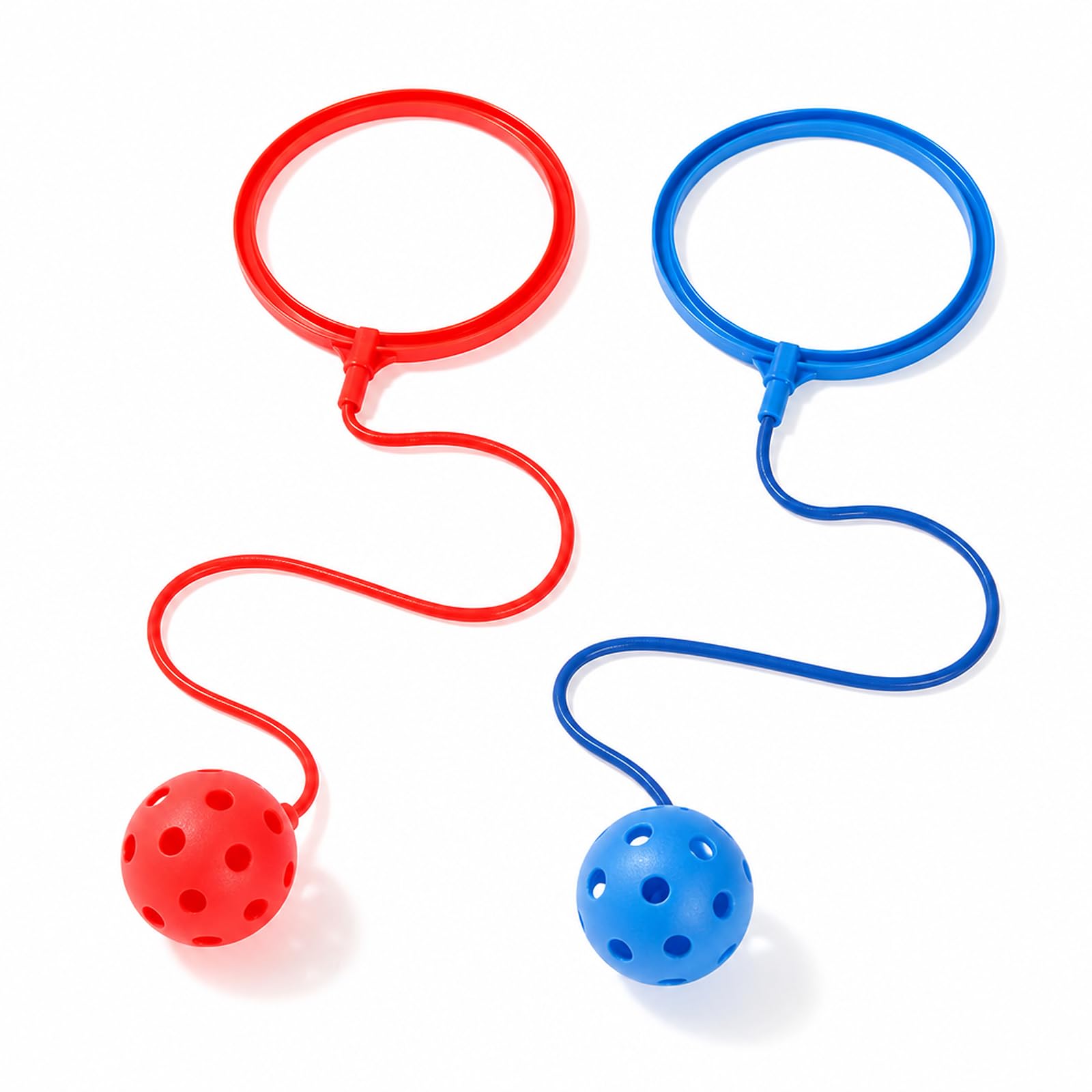 2PCS Ankle Skip Ball, Skip Ball Red Blue Red and Blue Set
