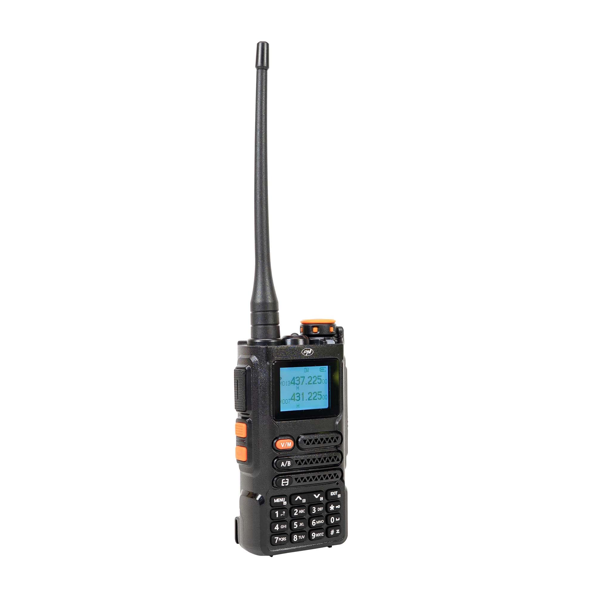 Estación de Radio portátil VHF/UHF PNI P16UV 999 Canales, Doble Banda TX y 6 Bandas RX, transmisión VOX, escaneo, Radio FM, Canales meteorológicos, Iones de Litio, 2600 mAh