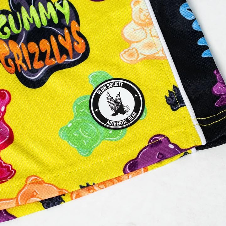 Flow Society Grizzly Gummy Boys Shorts - Lacrosse - Baseball - Football - Hockey - Basketball - Soccer - Athletic - Yellow - Image 4