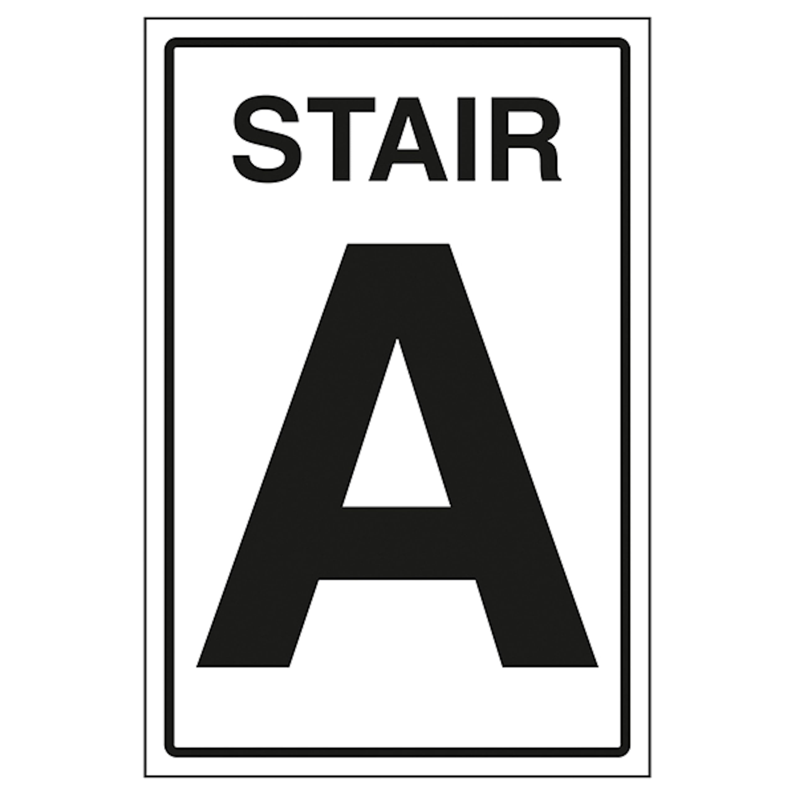 V Safety Stair A 150 x 200mm - 2mm Rigid Plastic Safety Sign