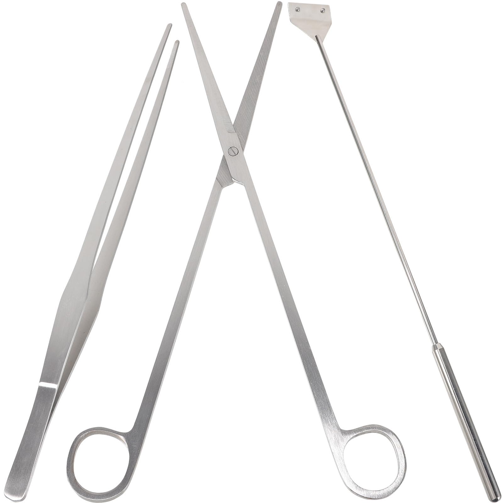 Kit de herramientas para acuarios de metal plata inoxidable