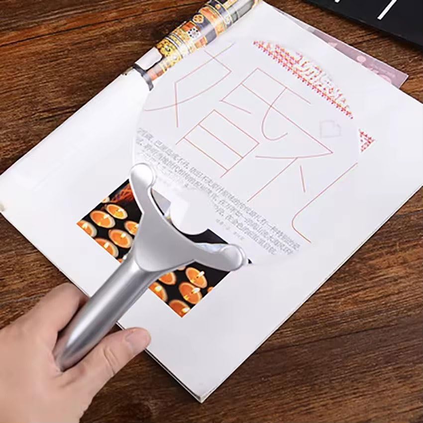 2 LED Luce Rimless Handheld Magnifier Lettura Ingrandimento Dia 2X 6X Lente di ingrandimento Strumenti