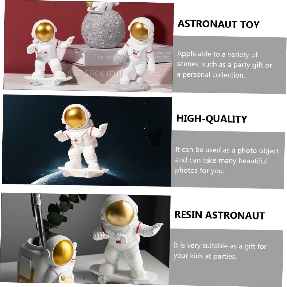 Figuritas De Astronauta para Decoración del Hogar Adorable Adorno Espacial Hecho Mano para Habitaciones Infantiles y Colecciones Personales