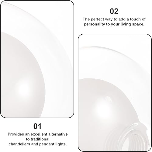 Miniatura 4 de Candelabros de cristal G9 Globe pantalla de lámpara de vidrio 5.906 in transparente roscada pantalla de lámpara de repuesto para iluminación