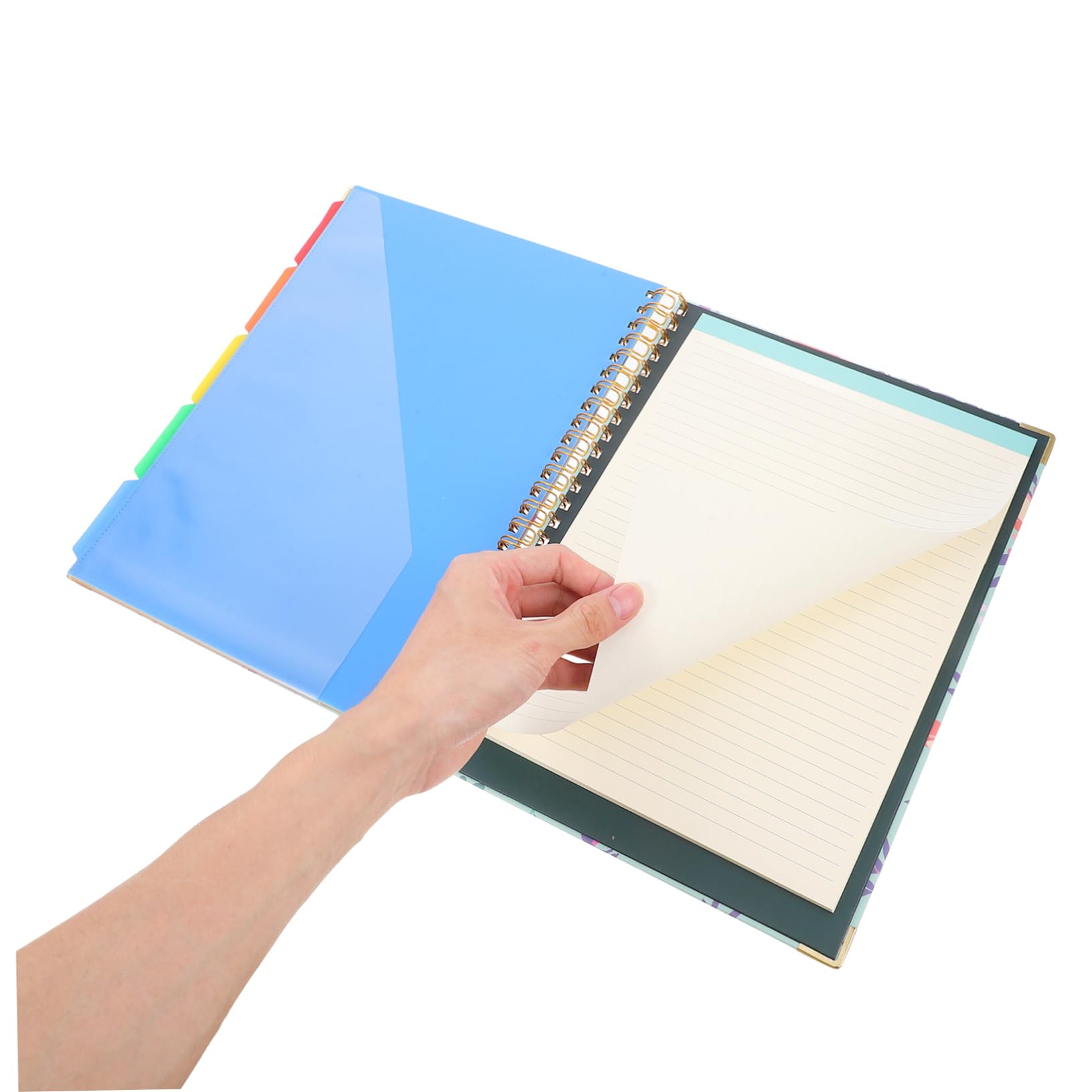 SHOWERORO Cartella Portablocco Spirale Supporto Per Scrittura Lavagna Portatile in Pu Per Organizzare Documenti e Ricevute