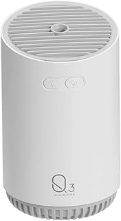YIYINGSI Humidificateurs,Humidificateur Portable sans Fil 320Ml USB Ultrasonic Aroma Diffuseur 2000Mah Batterie Humidificateur Rechargeable avec Lampe Atmosphère, Décor Blanc