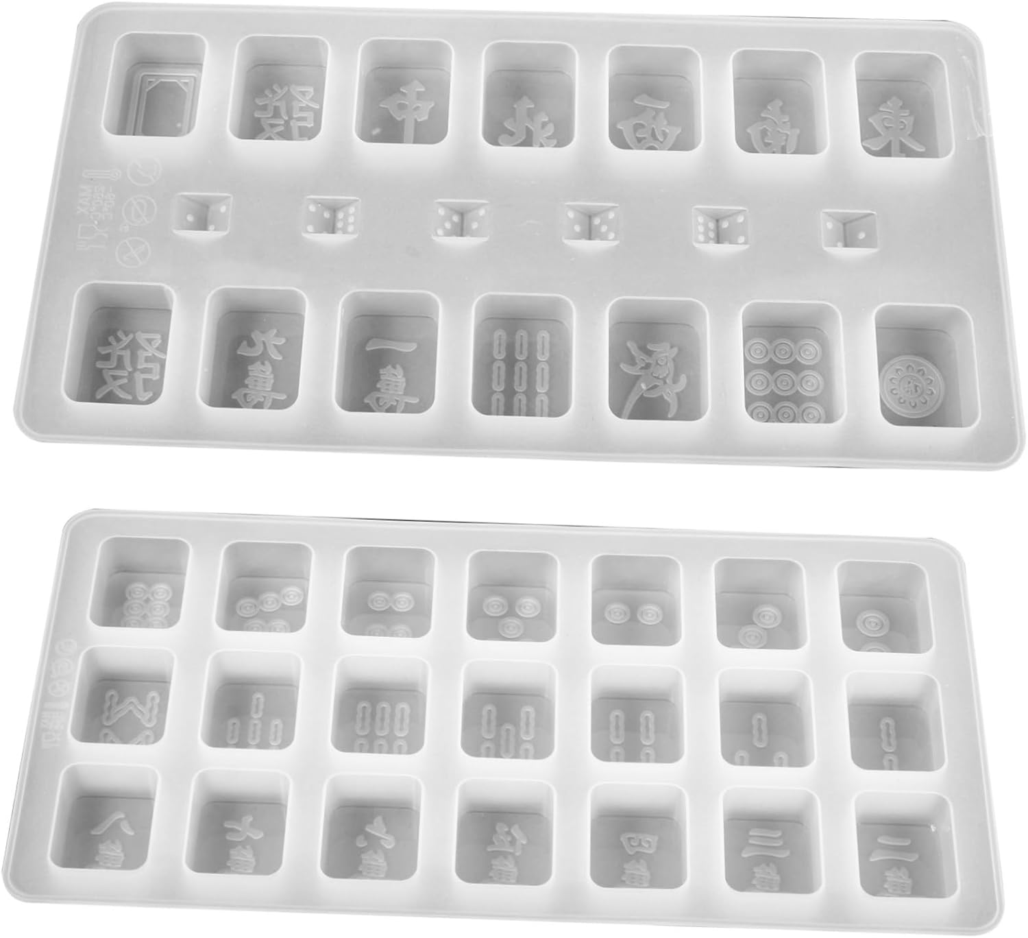COHEALI Mahjong Mold Silicone Molds for Epoxy Resin Dice Shape DIY Tools Random