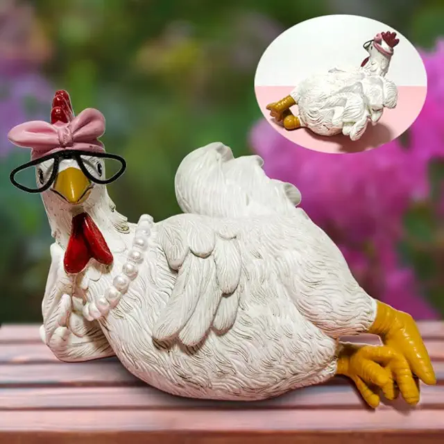 Resin Chicken Figurine - Kip Beeldjes for Home & Garden Decoration