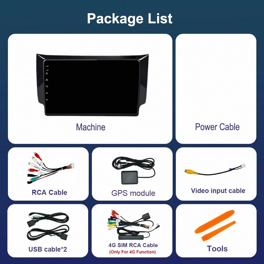 Car Navigation Car Radio per Nissan Sylphy B17 Sentra 12 2012-2018 Wireless Carplay Android Auto Stereo Auto Bluetooth Ips con Pantalla Táctil con Gps, 4 Nucleo 1G+32G