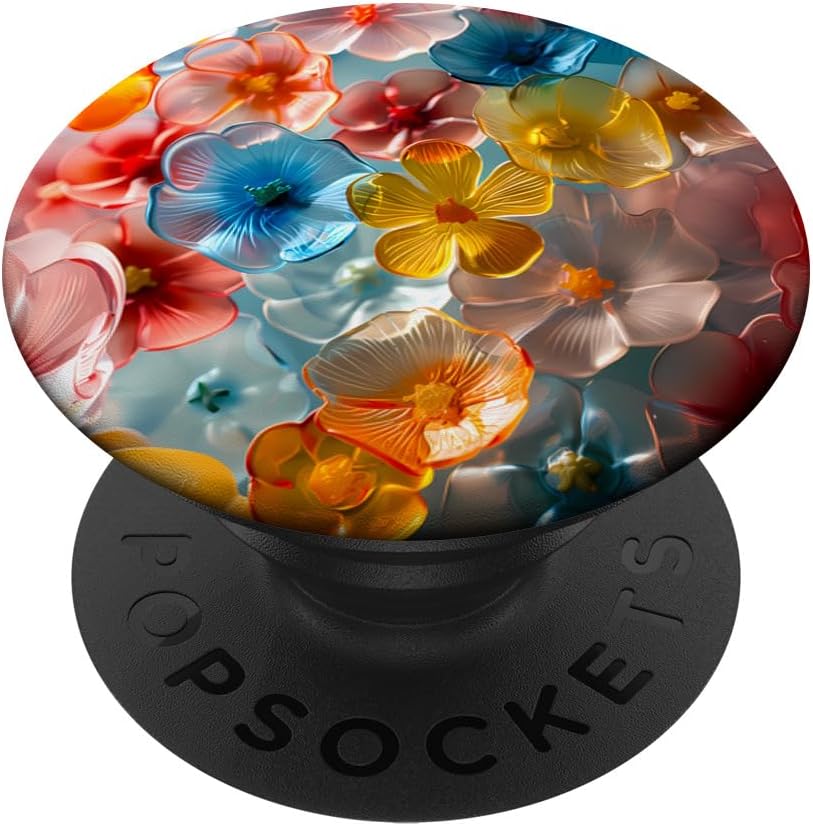 A Colorful Floral Murano Glass Effect, A Venetian Glass PopSockets Adhesive PopGrip
