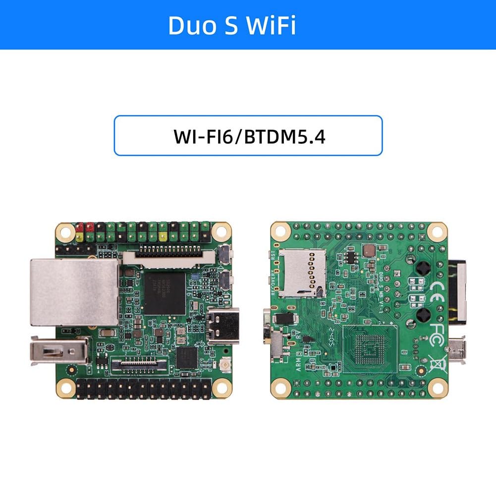 Milk-V Duo S 512M WIFI Carte de Développement + Téléchargeur + Caméra 2MP RISC-V Linux WiFi6/BT5 100Mbps Milk-V Duo S 512Mo SG2000
