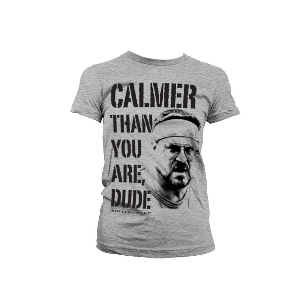 Officially Licensed Merchandise Calmer Than You Are, Dude Girly T-Shirt (D.Grey), XX-Large