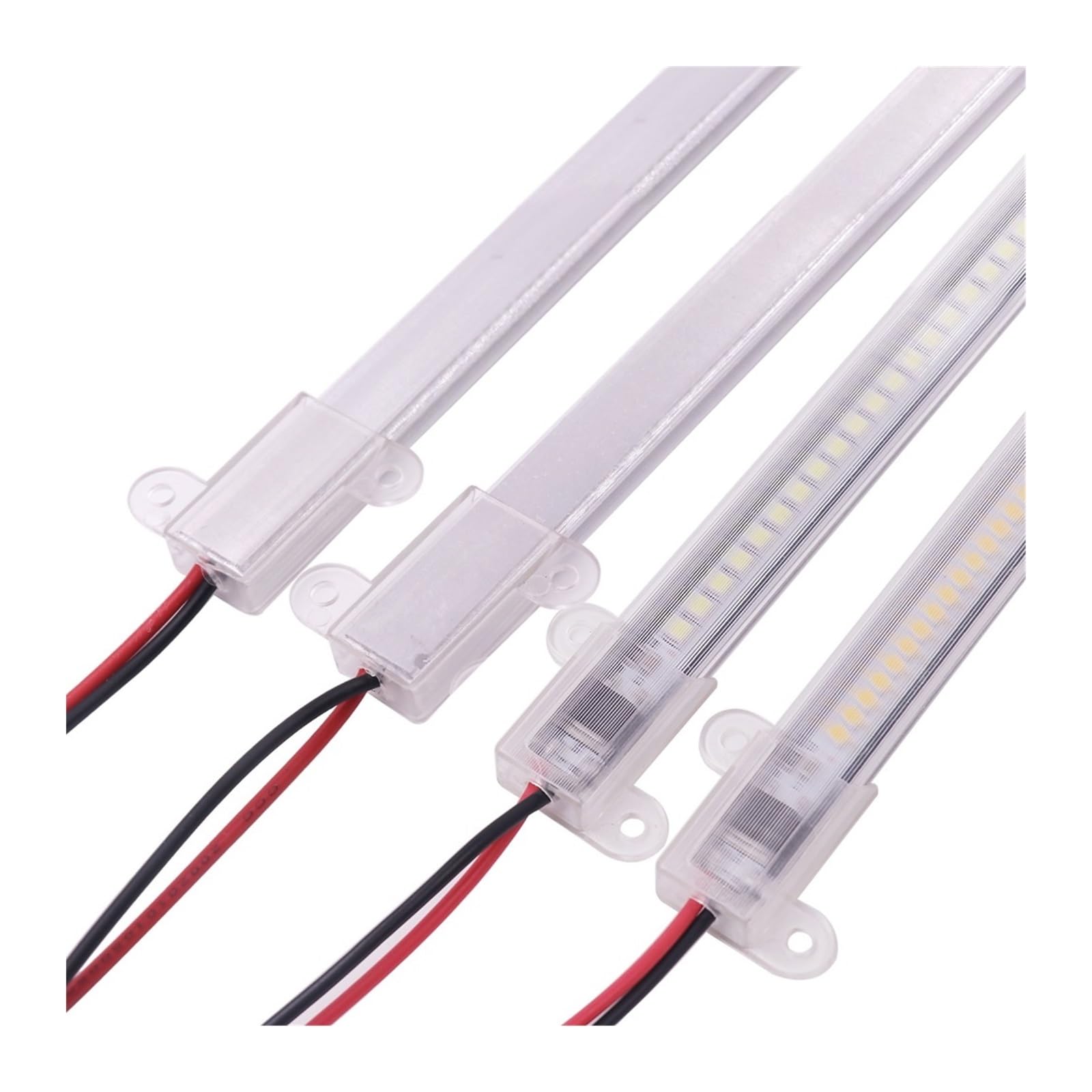 Barre Lumineuse LED 220V, 2835, Haute Luminosité, 72 Diodes/m, 30/40/50cm, Tube en Aluminium, Bande Lumineuse Rigide for Éclairage sous-Meuble De Cuisine(5PCS 50CM,Cold White 6000K)