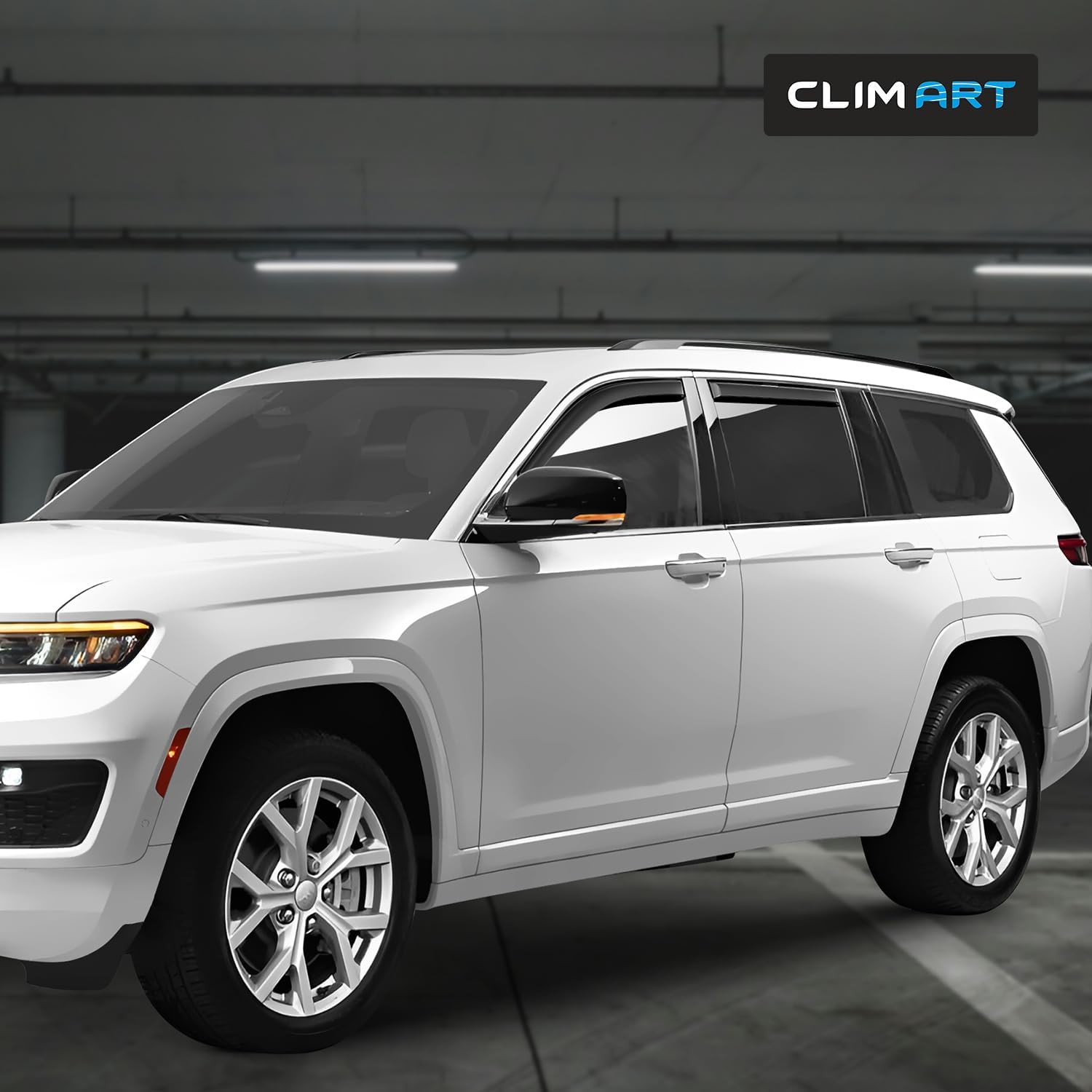 CLIM ART in-Channel Incredibly Durable Rain Guards for Jeep Grand Cherokee L 2021-2026, Original Window Deflectors, Vent Window Visors, Vent Deflector, 4 pcs. - 621423