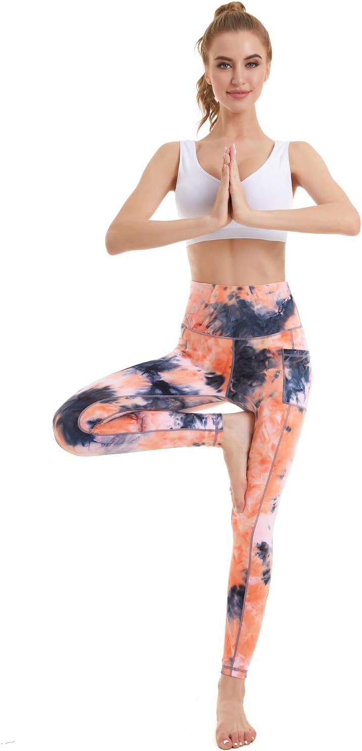 ROSA JUNIO High Waist Leggings with Pockets for Women, Stretch Workout Leggings Exercise Athletic Yoga Pants - Image 2