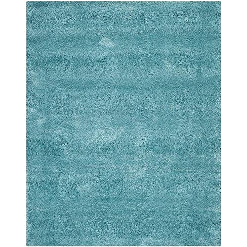 Image of F & B RUGS ; SUPERIOR QUALITY PRODUCTS Firoz and Brothers Handwoven Super Soft Indoor Modern Shag Microfibre Silky Fluffy Smooth 2x4 feet Sky