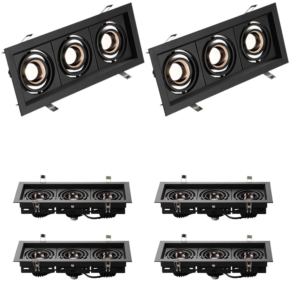 Oprawa Sufitowa Led 7W*3 Z Trzema Głowicami, Antyodblaskowa, Cri90, Do Salonu, Restauracji, Baru, Domu, Oświetlenia Komercyjnego, Oprawa Sufitowa Led (A-6000K)