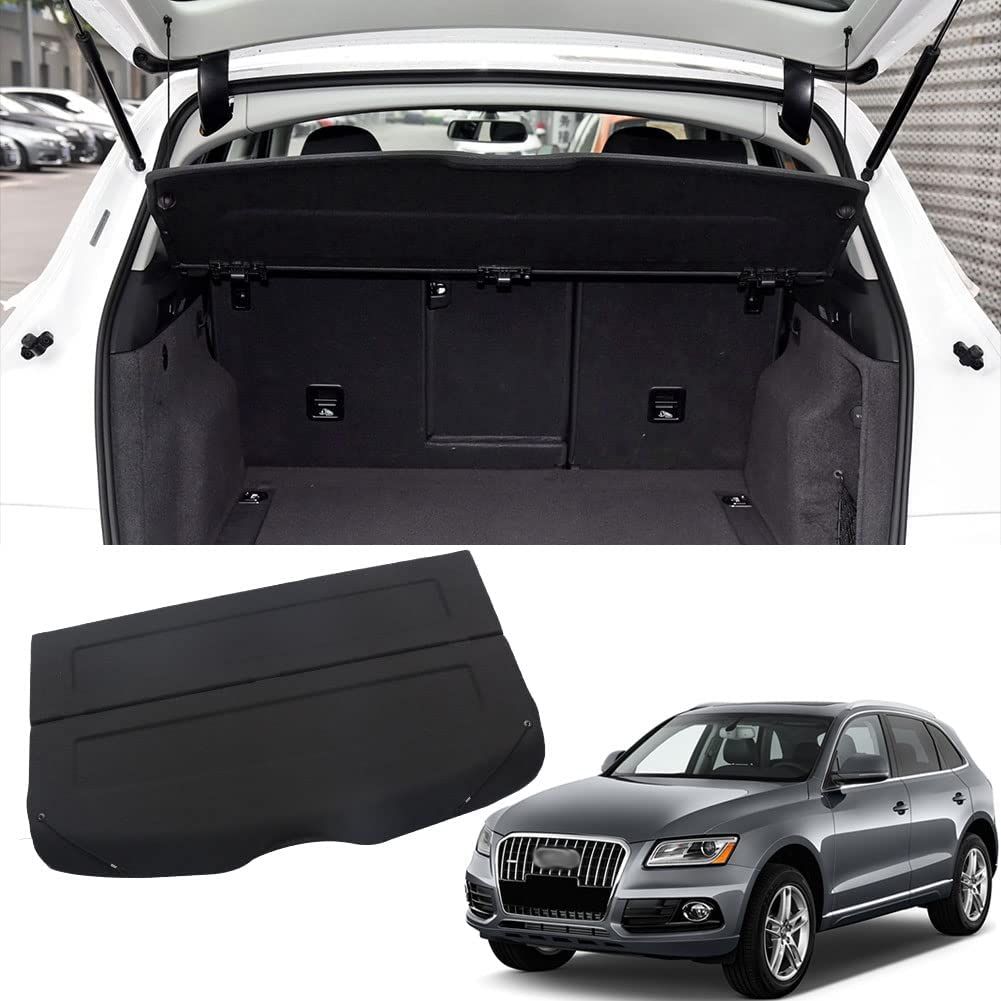 Coche Maletero Cubierta De Carga RetráCtil para Audi Q5 2009-2017, Retráctil Maletero Paquete Estante Trasera Bastidores Cortina Fundas Maletero Coche