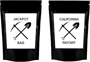 2-Pack Bundle Bags Gold Paydirt with California Paydirt, Jackpot Bag – Authentic Gold Panning Pay Dirt Concentrate Contains Gold in Every Bag – Convenient Sealed Bag