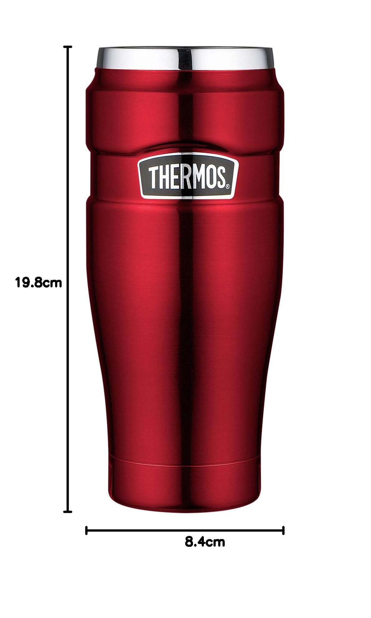 Termos 4002.248.047 - Bottiglia in Acciaio Inossidabile, 0,47 l, Acciaio, Cranberry, 8,4 x 8,4 x 19,8 cm
