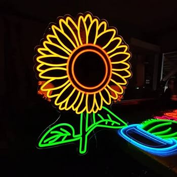Amazon.co.jp: ネオンサイン LED ヒマワリ ネオンライト ネオン