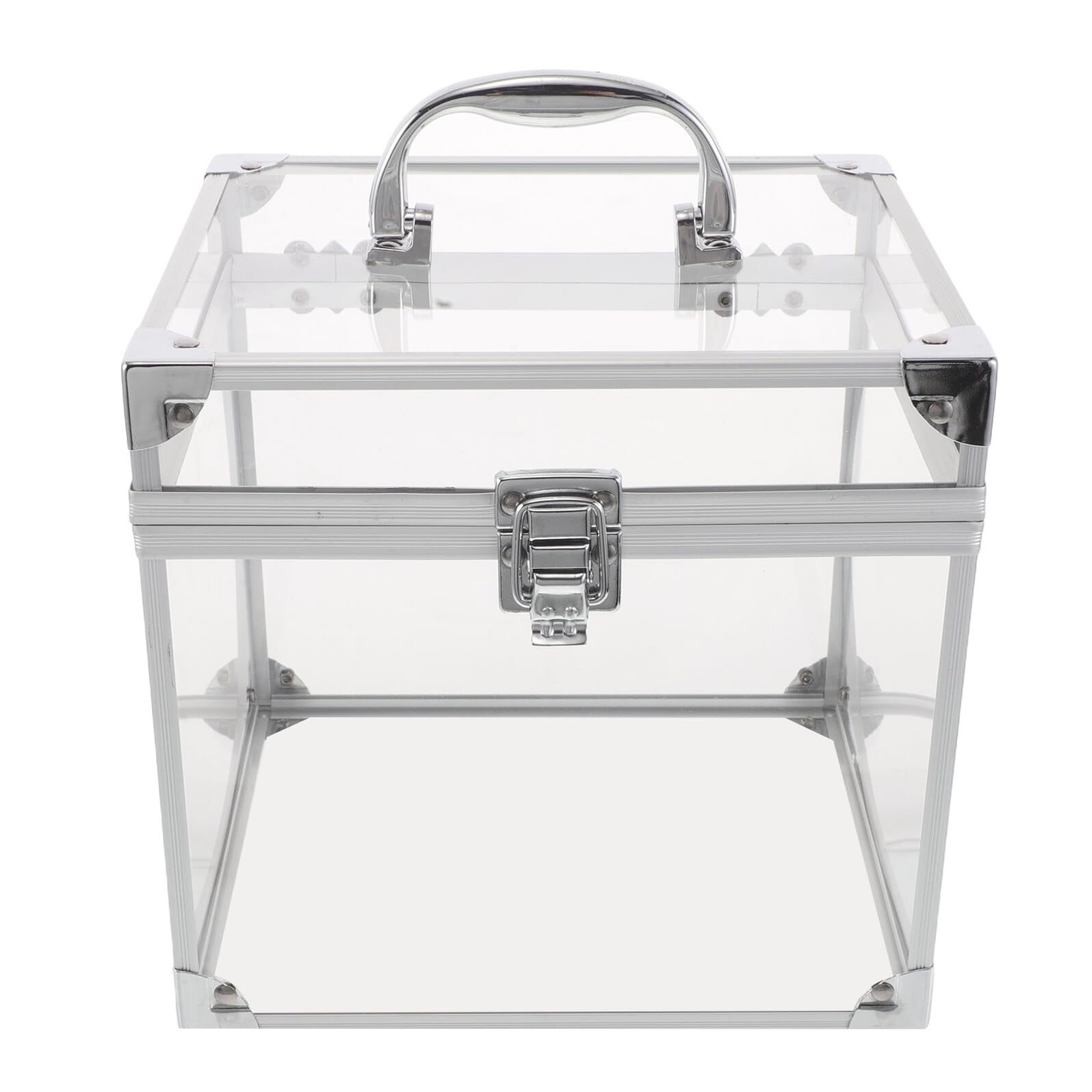 ERINGOGO Scatola Porta Dischi Portatile in Acrilico in Vinile con Maniglia Grande Organizer da Tavolo Grande per Album Cd per Spazio Intrattenimento e Casa