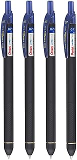 Pentel EnerGel 0.7mm Click Roller Gel Pen | Textured Grip With Retractable Mechanism | Quick Dry Ink For Smudge-Free Writi...