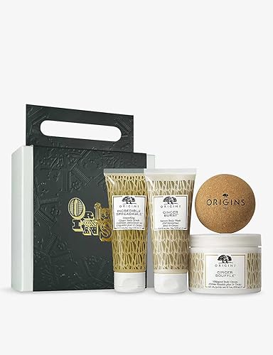 Origins Set de regalo Crema corporal batida de soufflé de jengibre y jengibre Burst Savory Body Wash & Smoothing Ginger Body Scrub