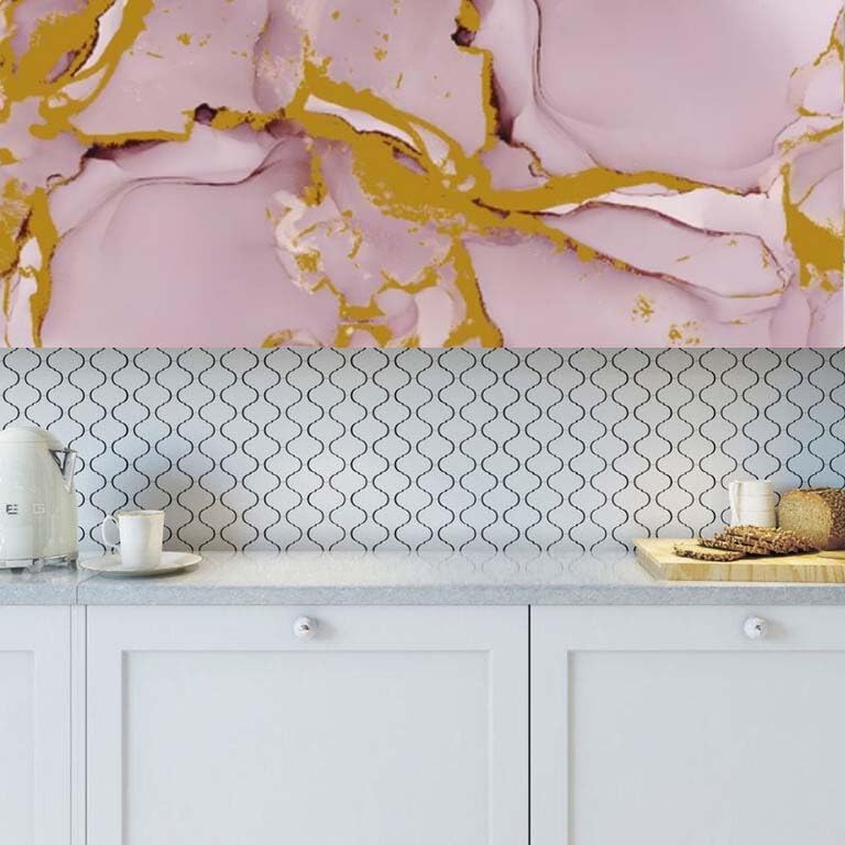 Image of Self-Adhesive Wallpaper & Wall Stickers, Pink Golden