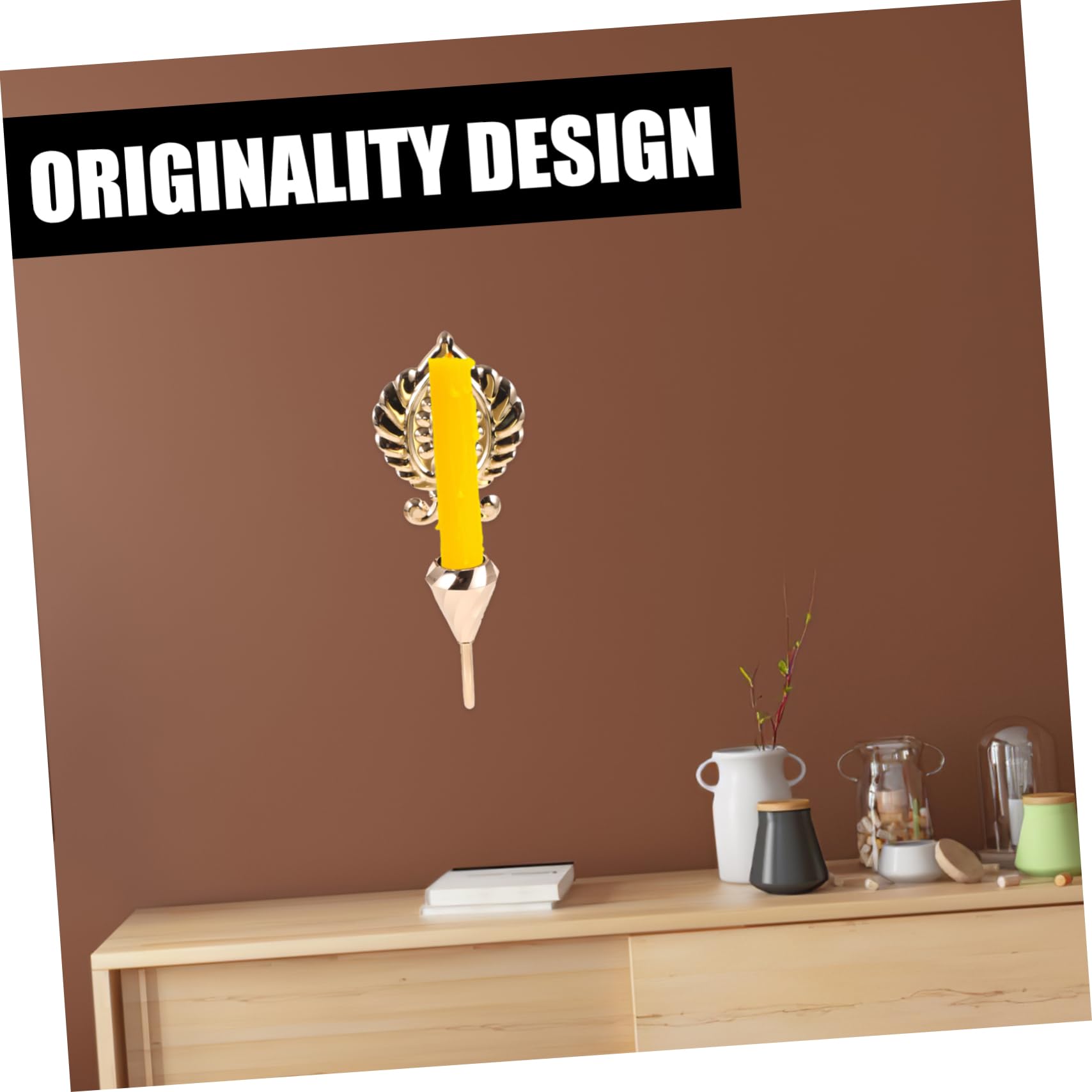 ABOOFAN 5st Kerzenhalter Zum Aufhängen An Der Wand Wohnkultur Party-kerzenständer Leuchter Kerzenhalter Zur Wandmontage Dekorativer Kerzenständer Wandkunst Modellieren Ornament Metall