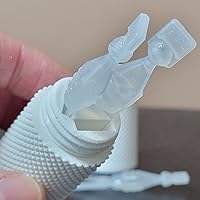 Vista 21 de Znet3D Eye Drop Vial Holder & Travel Carry Case - Securely Holds Three (3) Single-Use Vials - Screw-On Lid, Knurled Pattern - Keep Vials Safe & Silk