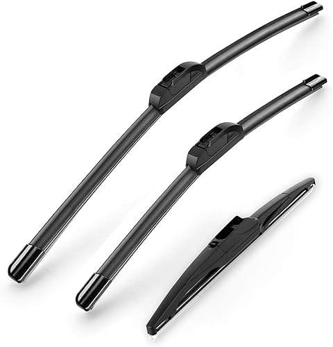 Halero Limpiaparabrisas de silicona de alta calidad de 24 pulgadas + 19 + 12 pulgadas, para todas las estaciones, duradero y silencioso, apto para