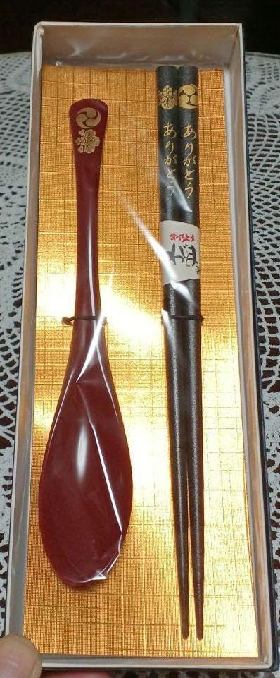 『ありがとう』 輪島塗り箸とスプーンのセット①