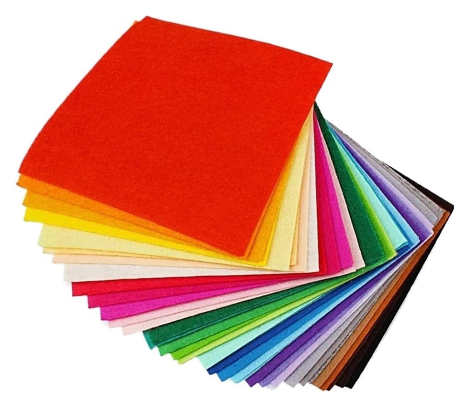 Gonmpjzr Color1 Felt Fabric Sheet, 20 Pcs Multicolor Squares 1Mm Nonwoven For Patchwork Sewing Diy Craft(Color1)