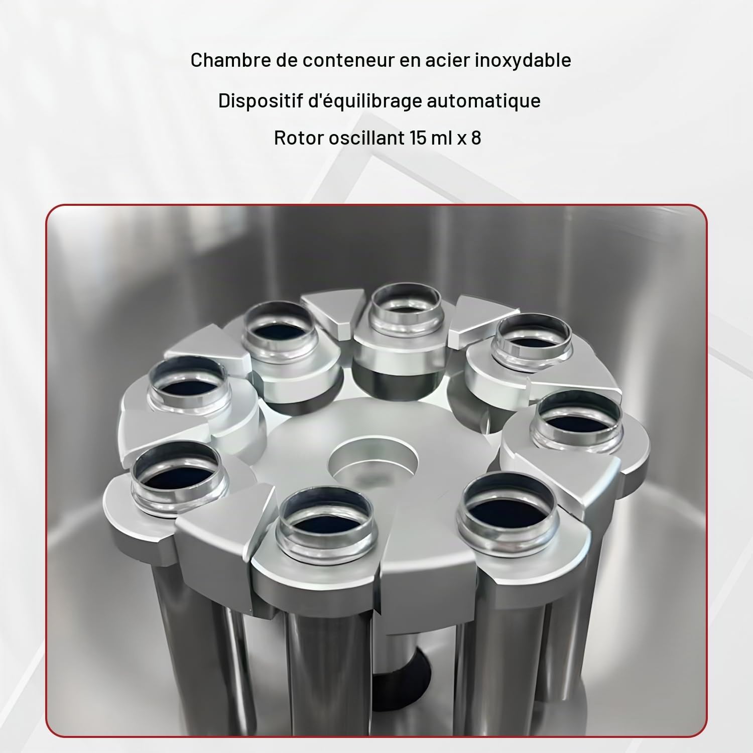 stonylab Centrifugeuse Basse Vitesse, 220V/60Hz, Centrifugeuse de Paillasse Numérique avec Une Vitesse Maximale de 4000 TR/MIN, Une Force Centrifuge Maximale de 2400xg, Rotor Oscillant 15 ml x 8