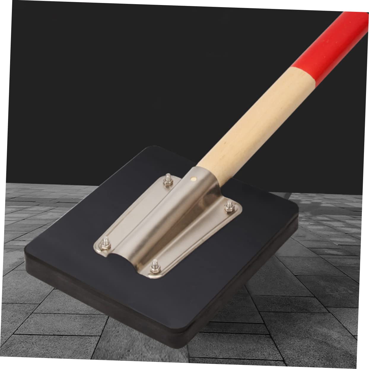 SHINEOFI Maillet en Caoutchouc à Manche Bois pour Carrelage Outil de Pavage Ergonomique et Pratique pour Pose de Carreaux